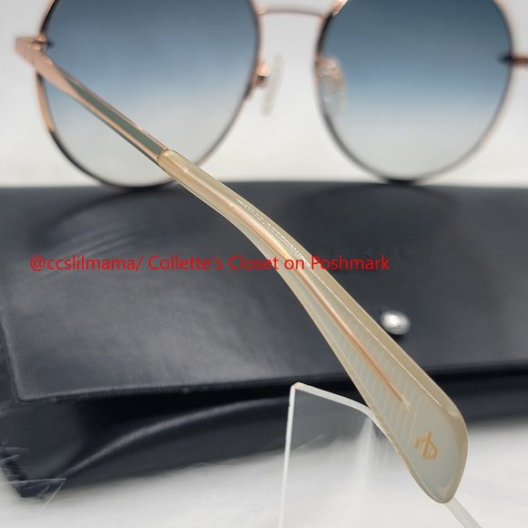 rag & bone 59 mm Round Metal Aviator Sunglasses - Picture 7 of 14